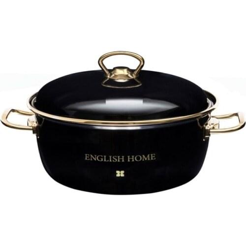 Dena Enamel Wire Fry pot 22 Cm Black Toaster Pots All Cooker Types Induction Cookers