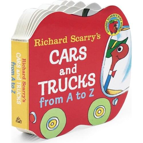 English Alphabet Picture Book Richard Scarrys Cars and Trucks From A To Z Baby Word Learning Dictionary Reading Board Book