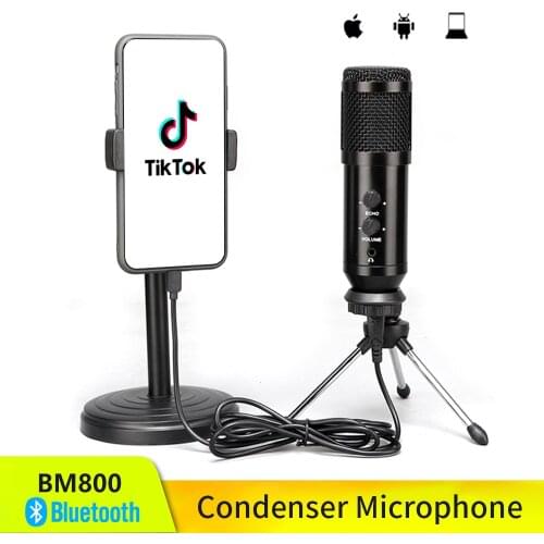 Upgraded Version bm 800 Condenser Microphone studio Kits BM800 USB Microphone for PC Computer Phone Karaoke Tik Tok Recording