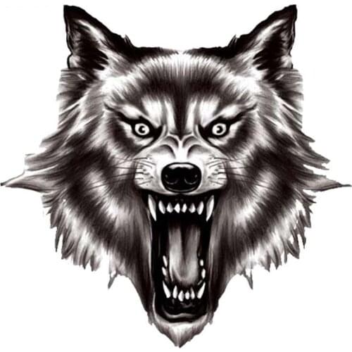 Hot Ferocious Wolf Quality Car Sticker Decals Car Car Decorative for Rear Trunk 14*14cm