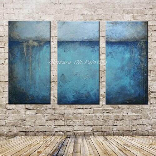 Mintura Art 3 Pcs/Set Hand Painted Abstract Oil Paintings on Canvas Modern Wall Art Picture For Living Room Wall Decor No Framed
