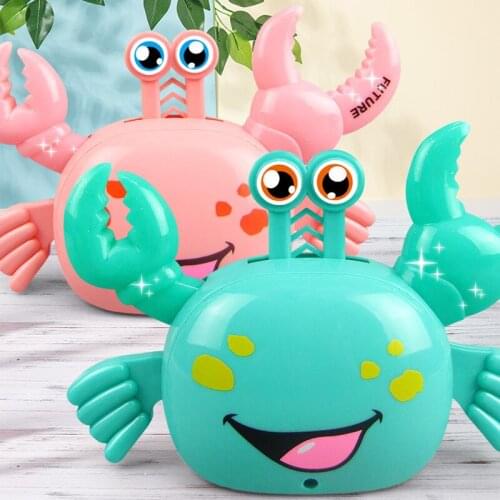 Walking Musical Baby Crab Toy Instruments Kids Flashing Automatic Turning Toys Educational Walking Attractive Toys DS39