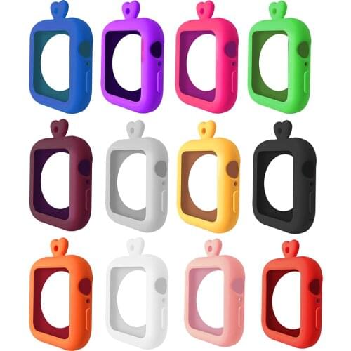 Soft Silicone Case for Apple Watch Series 4 38mm 40mm iWatch 4 Protection Cover Shell Bumper with Lanyard