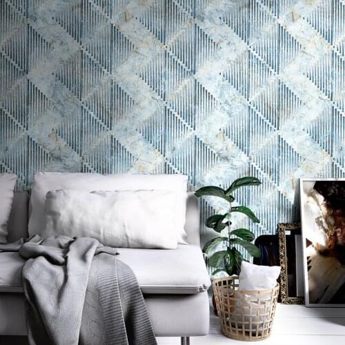 Northern European-Style Abstract Geometry Square Plaid Wallpaper Modern Minimalist Top Grade Living Room Bedroom Wall Household