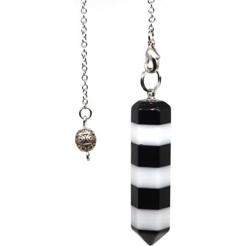 Natural Gemstones Combination Bonded Pendulum Healing Crystal Reiki Energy Chakra Dowsing Tool