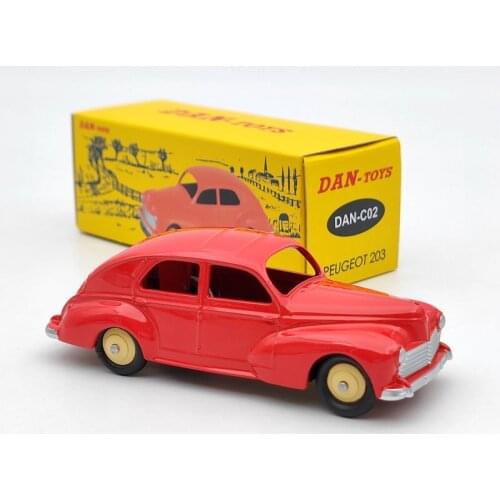 NOREV 1:43 DAN Toys DAN C02 For P~ugeot 203 Red Diecast Models Car Limited Edition Collection Auto Gift