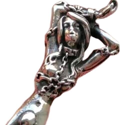 925 Sterling Silver penis pendant decoration bracelet keychain necklace A5922