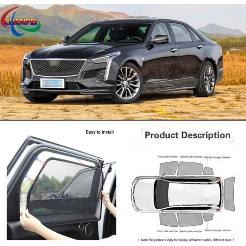 For Cadillac CT6 Car Full Side Windows Magnetic Sun Shade UV Protection Ray Blocking Mesh Visor Car Decoration Accessories