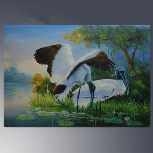 Hand painted oil painting on canvas Realistic bird Painting Decoration pictures Wall art for Living Room Free shipping