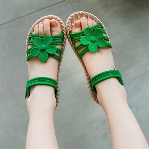 Girls' sandals 2021 summer new childrens fashion comfortable soft sole princess shoes beach shoes