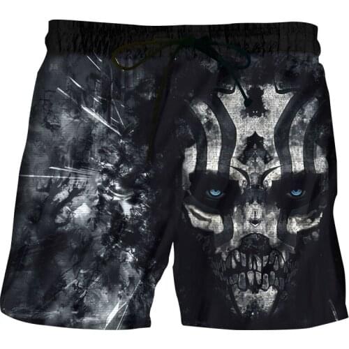 3D printed casual shorts Gothic trend unisex shorts street mens cool shorts loose super size clothing