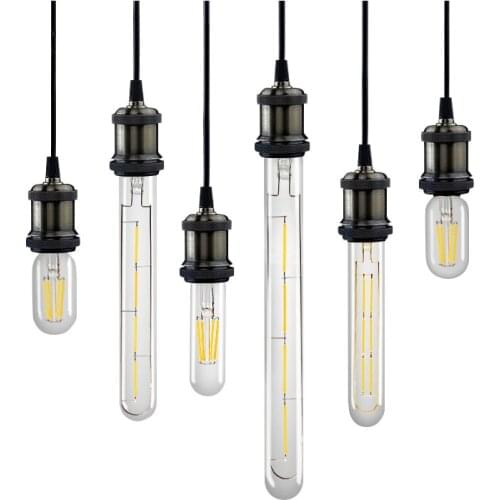 LEDROOM Led Tube AC220V E27 Led Bulb Lights T45 T30-125 185 225 300 Lighting For Home Lamp 2W 3W 4W 5W 6W Long Light Glass Tubes