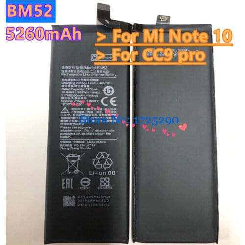 TMIOLOC Xiaomi Mi Note 10 Lite Phone Batteries