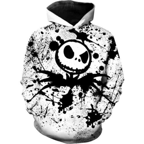 Hoodie 2021 Fall Hot Sale Fashion Top Men and Women Long Sleeve 3D Printed Skull Fun Hip Hop Round Neck Pullover Sportswear