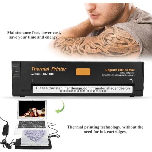 USB Mini Tattoo Thermal Printer Machine Professional Tattoo Copier Printer Drawing Thermal Stencil Tattoo Thermal Machine #R30