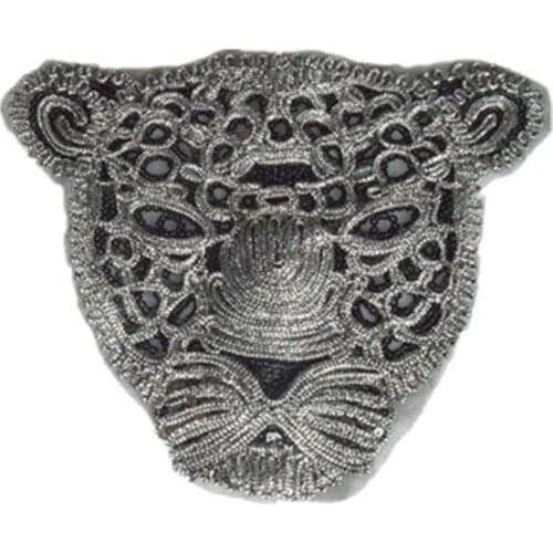 Panther Sequins Embroidered Sew on Patches For Clothing Sewing Applique