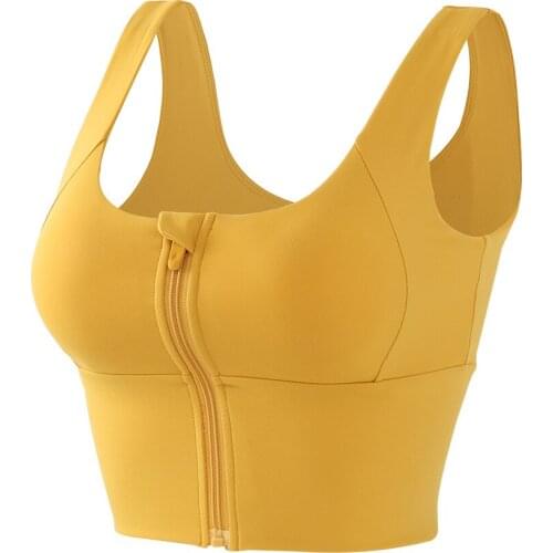 Mermaid Curve New Front Zipper Yoga Bra Female Widened Bottom Shockproof Sports Bra Vest Gym Quick-Drying Running Fitness Bra