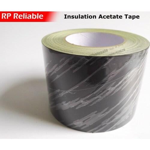 10cm, (100mm*30M) Isolate Acetate Tape Black Insulation Tape Single Adhesive, Hi-Temp Withstand, for Motor, Transformer, Coil