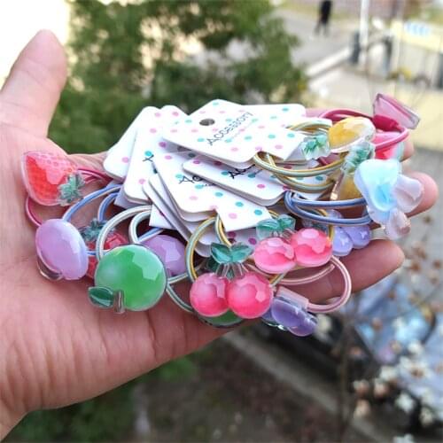 2PCS New Cute Peach Mushroom Princess Headwear Kids Cartoon Elastic Hair Bands Children Ropes Girls Accessories Baby Headdress