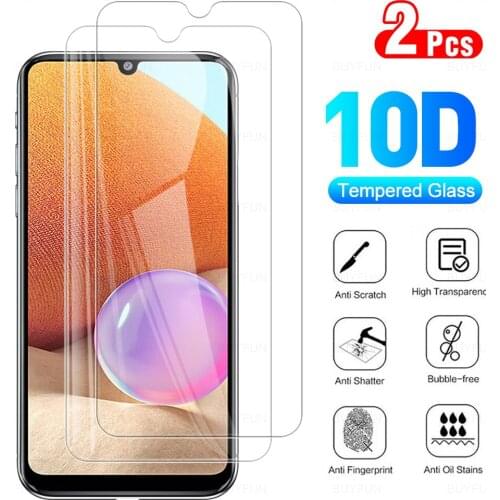 2pcs Full Cover Tempered Glass For Samsung A32 4G Glasses Protective Glass For Samsung A 32 SM-A325F 6.5Inches Protection Film
