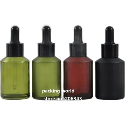 60ml 4 color glass bottle with black dropper for essential oil bottle, essence bottle dropper bottle packing