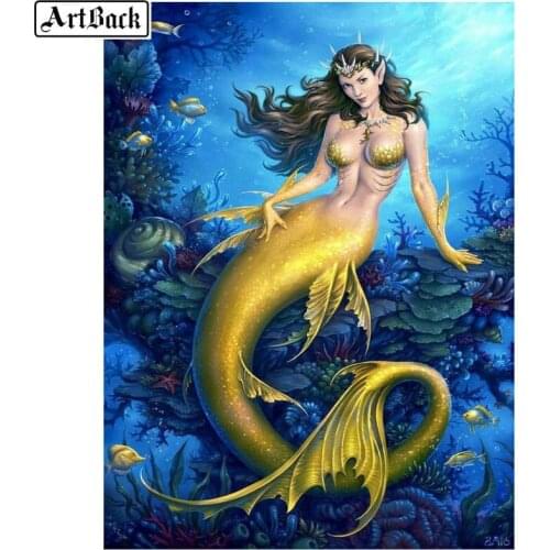 5d diy diamond painting mermaid icon cross stitch full square drill diamond embroidery 3D diamond mosaic artwork