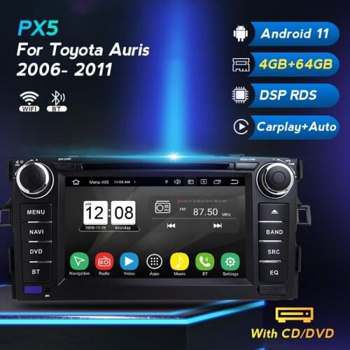 DSP 2DIN Android 11 4G+64G Car DVD Radio Multimedia Player for toyota auris 2006-2011 GPS Navigation FM/AM carplay+Auto WIFI