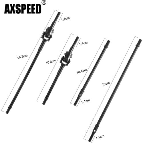 AXSPEED Metal Front &Rear Axle Steering Drive Shaft CVD for Axial Wraith 90048 RR10 1/10 RC Crawler Car Upgrade Replacement Part