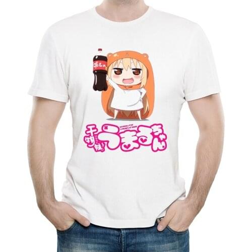 Himouto Umaru Chan T-Shirt White Color Mens Short Sleeve Cartoon T Shirts Tops Tees Fashion tshirt Unisex Anime Cute Clothes