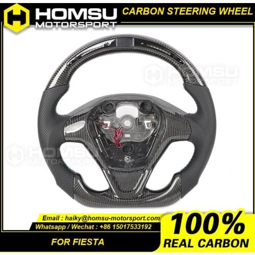 Private custom gloss carbon fiber steering wheel for ford fiesta Available for all car models