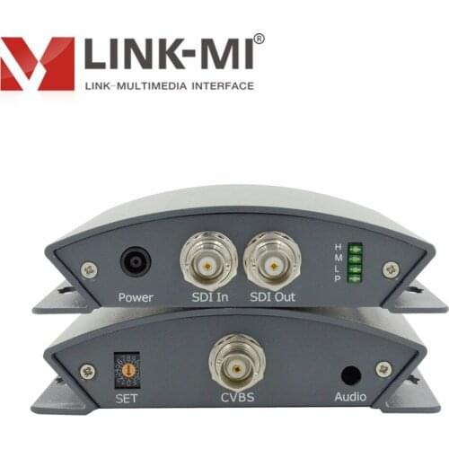 LINK-MI PSC01 Professional Broadcast HD SDI to AV Converter With Audio Connector Earphones 3g sdi to cvbs converter 1080p
