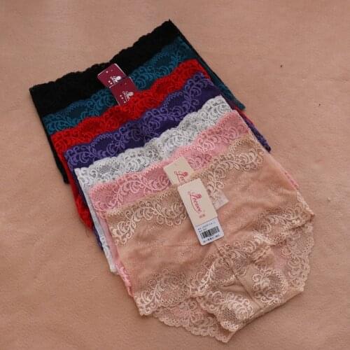 M,L,XL,XXL New arrival womens lace panties panty briefs underwear intimates sexy briefs for female 6PCS/LOT