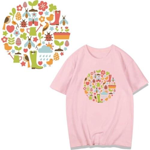 Cartoon cute animal Clothing Stickers Iron On Patches Diy Heat Transfers Patch For Clothes T-shirt Appliques Decoration