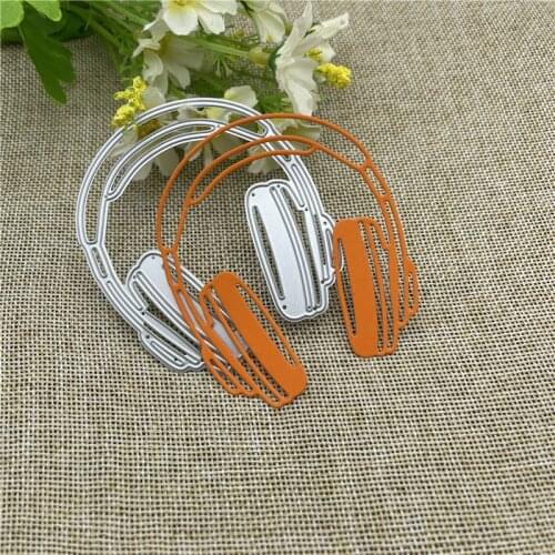 Headset Music lace Metal Cutting die keychain shaker Heart Paper Key Chain Scrapbook Paper Craft Card Punch Art Knife Cutter