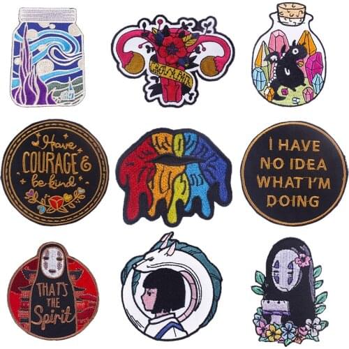 Letter Embroidered Patches For Clothing Iron on Jacket Accessories Applique Sewing Patch For Clothing Patches on Clothes Sew DIY
