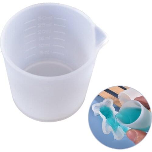New Arrival 30ml Silicone Measuring Cup Handmade DIY Crystal Epoxy Jewelry Making Tools Transparent Craft Mixing Cups