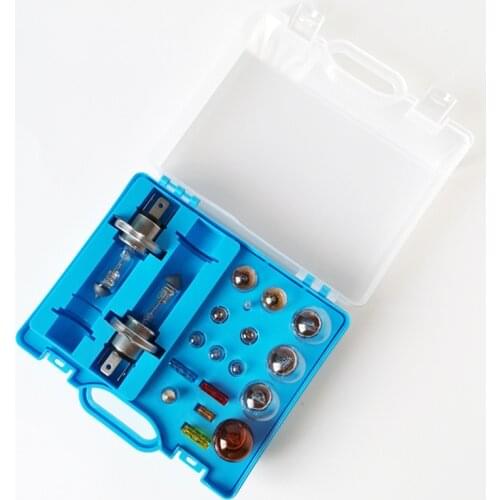 Portable Car Emergency Kit Halogen Bulb H4 H7 H1 12V 60/55W P43T 1157 P21S25 ATC FUSE T10 W5W BAY15D R5W Multi-model Lamp