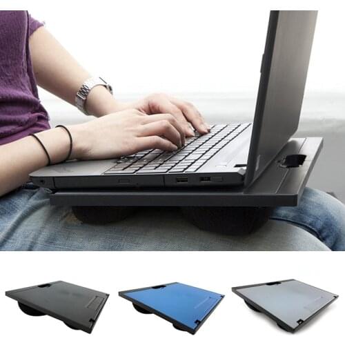 Adjustable Laps Desk with 7 Adjustable Angles and Dual Cushions Laptop Stand for Car Laptop Desk Work Table DU55