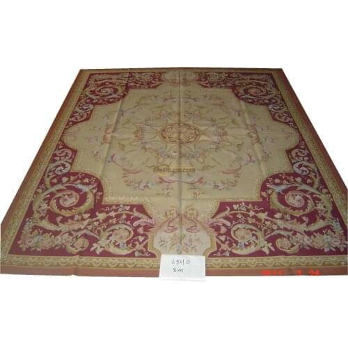 Handwoven Wool Carpets Carpets For Living Room Pattern Aubusson Carpet Natural Sheep Wool Square Rug