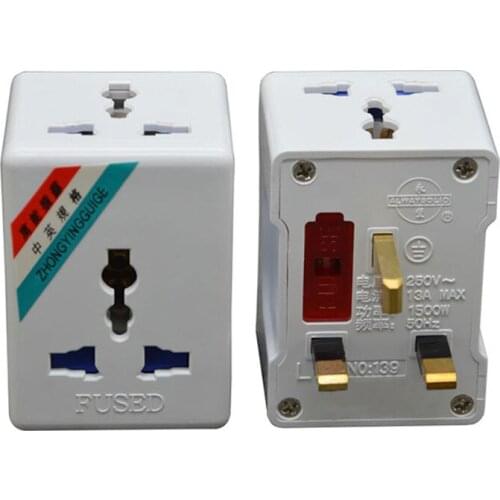 UK Power Electric Plug Universal Travel Adaptor To EU US AU Plug Outlet Socket Adapter Adaptor Converter