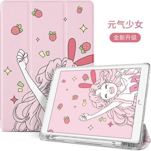 Silicon Case for Ipad 10.2 / Pro 11 / Air 10.5 Smart Cover with Pencil Holder for IPad 7th 10.2 Inch 2019 Auto Sleep/Wake Up