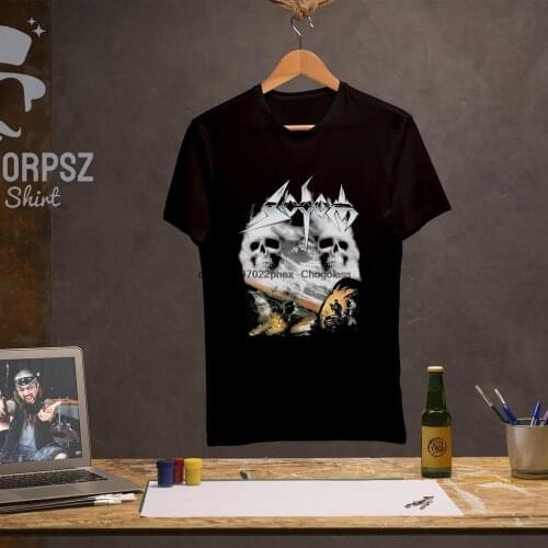SODOM White Skull Death Metal Band Black Shirt SODOM Metal Band Vintage T Shirt