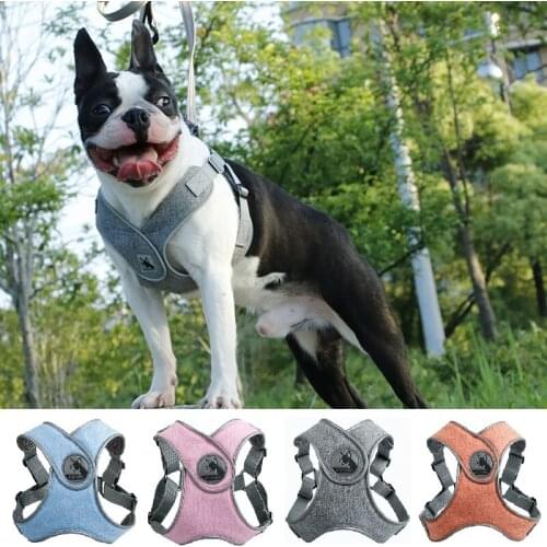 Reflective Adjustable Pet Dog Harness Leash Soft Puppy Harnesses Vest Pet Collar For Small Medium Large Dogs Products New Style