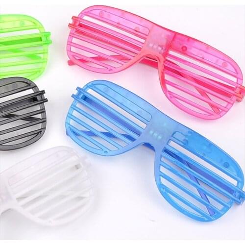 Glowing LED Light Shutters Flash Glasses Fluorescent Glasses Masquerade Dress Up Bar Christmas Party Supplies Glow In The Dark