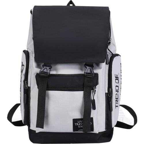 Techwear Ribbons Tactical Japan Style Black Backpacks Men Streetwear Functional Waterproof Fabric Travel Harajuku School Bags