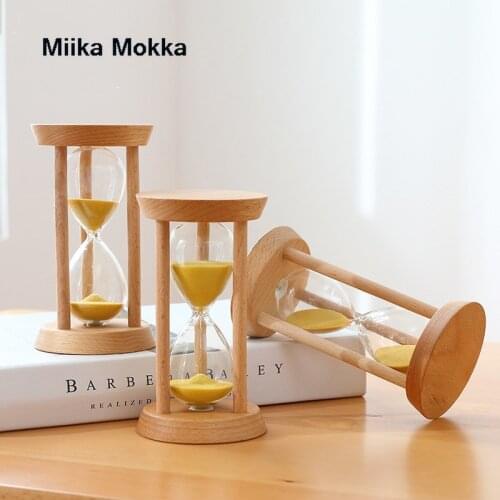 Creative Wooden Sand Clock 3/5 Minutes Hourglass Sandglass Kid Toothbrush Timer Hour Glass Home Decoration Kids Birthday Gift