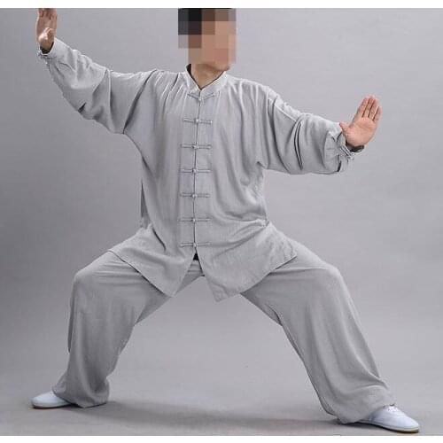 High-grade unisex linen&cotton Tai chi suit kung fu clothing martial arts uniforms suits Spring&Summer yellow/blue/white