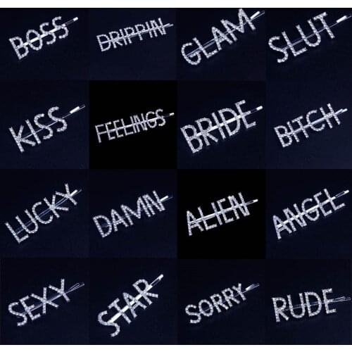 Crystal Letter Word Hair Pins for Women Hair Stick Hair Clip Word Hair Pin Girl Princess Headwear Accessories