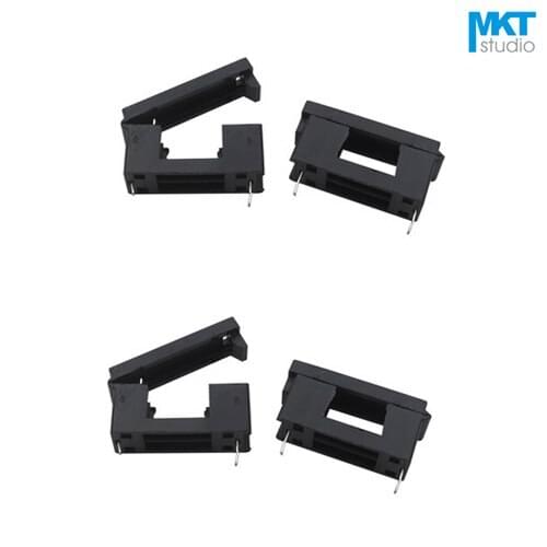 10Pcs Free Shipping Sample Black Fuse Holder With Cover For 5*20mm Glass Tube Fuse