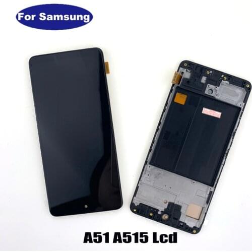 100% Test A515 Display For Samsung Galaxy A51 LCD A515F A515F/DS A515FD Touch Screen Digitizer Assembly Replacement